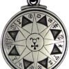 Soloman Pentant~Pewter Talisman for Safety in Travel Black Pullet Pentacle Pendant