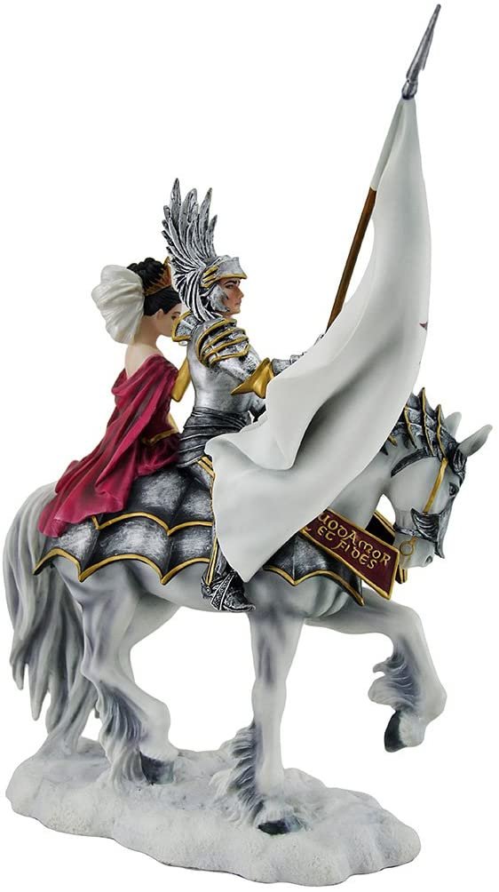 Magic  Collection~Faith by Ruth Thompson Mounted Templar Knight and Lady Statue