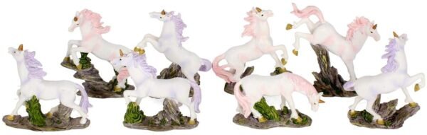 Fantasy Collection~ Magic Woodland Unicorns (Set of Eight ) Figurine 20cm White