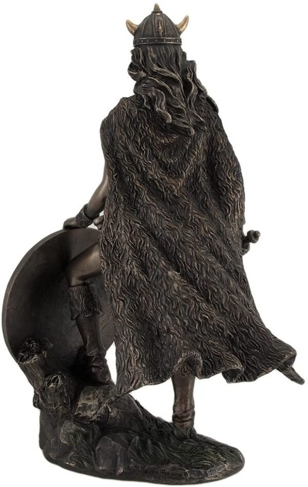 Magicun  Collection~Viking Shieldmaiden Bronze Finished Statue Norse Mythology
