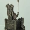 Magic  Collection~Resin Statues Norse God Odin On Throne with Wolves Bronze Finished Statue 7 X 10.25 X 4.75 Inches Bronze