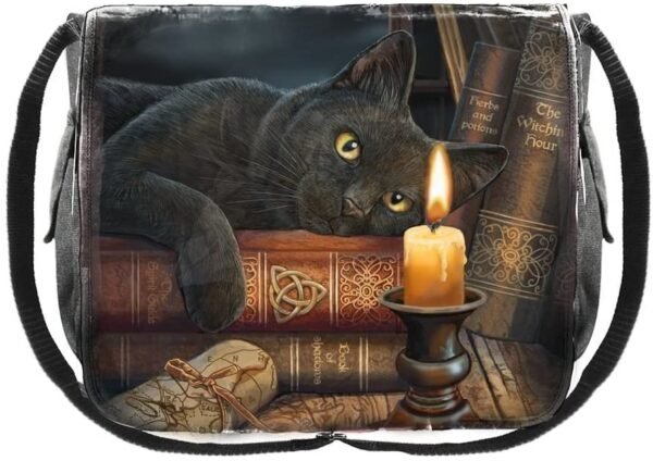 Artist Collections~ Witching Hour Lisa Parker Messenger Bag 33cm Brown, PU and Canvas, 40cm