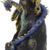 Fantasy Collection~ U4115M8 Azure Geode Backflow Incense Burner 21cm Blue