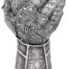 Mythology Collection~ B1179D5 Gauntlet Goblet 23cm Grey, Resin w/Stainless Steel Insert