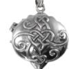 Sterling Silver Celtic Knot Heart Pentacle Locket with Natural Amethyst Jewelry