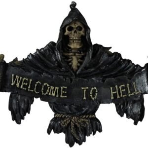 Dark Collection~NEM3944 Welcome To Hell Sign 22cm Black