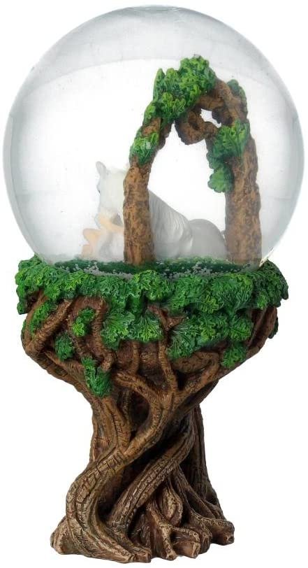 Artist Collections~ Pure Heart Anne Stokes Snowglobe 21cm Green, Resin, 18cm
