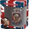 Band Merchandise~ B4126M8 Iron Maiden Shot Glass 7cm Blue, Resin w/Stainless Steel Insert