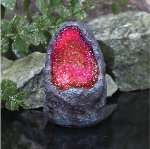 Fantasy Collection~ Ruby Crystal Cavern Light 11cm Red, Resin, One Size