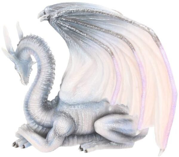 Fantasy Collection~ White Dragon of Wisdom Figurine 27cm Blue