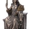 Magic  Collection~9 Inch Demeter Greek Roman Goddess of Agriculture Sitting Throne Antique Bronze Finish Statue