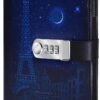 Witchcraft~Starry Diary with Lock, A5 PU Leather Journal with Combination Lock Digital Password Notebook Combination Locking Journal Diary (Starry 6)