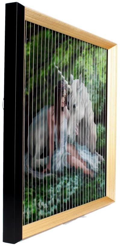 Artist Collections~ Unicorns Kinetic Picture Anne Stokes 43cm, PVC Board, PS Frame, Paper, Blue