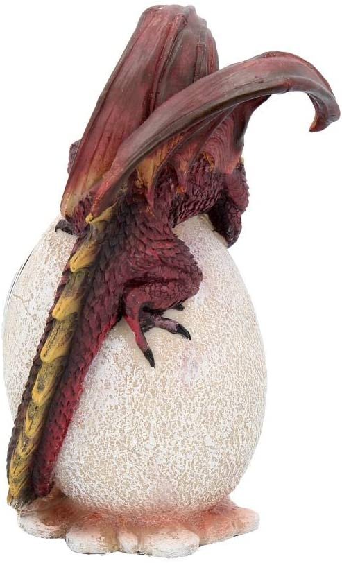 Fantasy Collection~ Timeless Guardian Clock 20cm Red, Resin