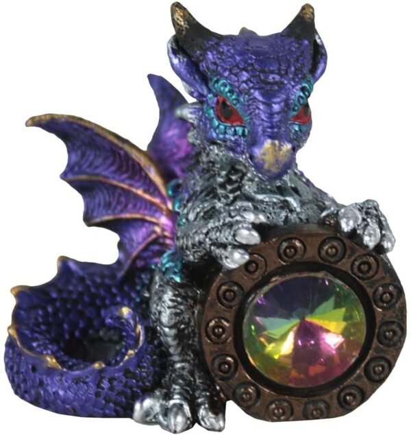 Nemesis Now Dragon's Reward Set of 4 5.5cm Figurines, Resin, Multi-Coloured, One Size