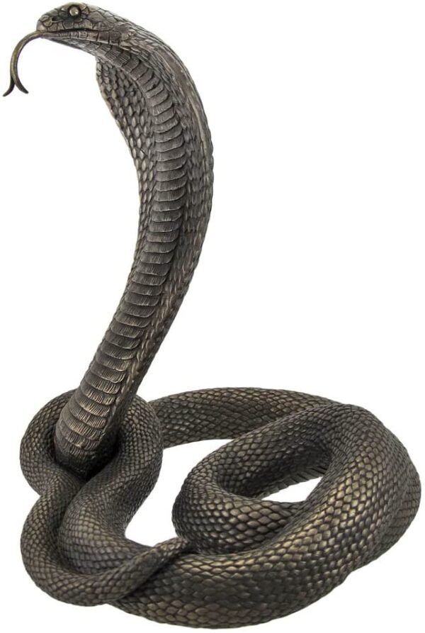 Magicun  Collection~Large Bronzed King Cobra Statue