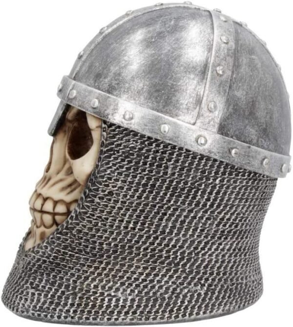 Dark Collection~U4525N9 Knight To Remember Skull Figurine 16.2cm Silver, Resin, One Size