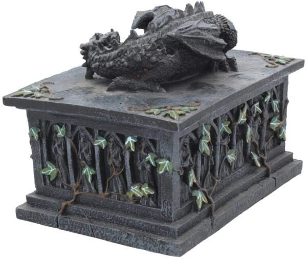 Magicun N.Giftware~Dragon Tarot Box Black, Resin, 18cm