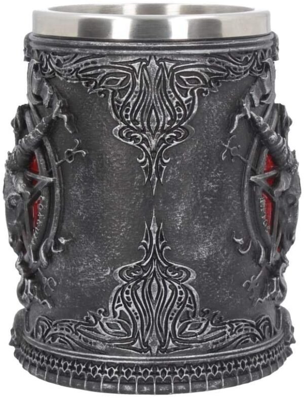 Dark Collection~B4648N9 Baphomet Tankard 16.5cm Mug Black, Resin w/Stainless Steel