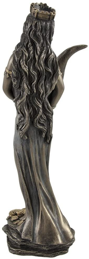 Magic  Collection~Bronzed Fortuna Roman Goddess of Fortune Statue Tykhe 7 in.