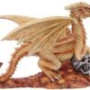 Artist Collections~ Anne Stokes Age Small Desert Dragon Figurine, Yellow, 13cm