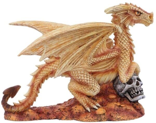 Artist Collections~ Anne Stokes Age Small Desert Dragon Figurine, Yellow, 13cm
