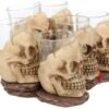 Dark Collection~Six Shooter Skulls (Set of Six) Shot Glasses 14cm Ivory