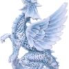 Artist Collections~ Anne Stokes Age Small Silver Dragon Figurine, White, 11.5cm