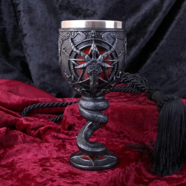 Dark Collection~B4476N9 Baphomet Goblet 16cm, Resin w/Stainless Steel