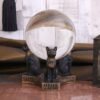 Mythology Collection~ Bastet's Honour Crystal Ball Holder 12.7cm, Resin, Black