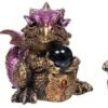 Fantasy Collection~ Dragon's Gift Set of 3 7cm Figurine, Resin, Multi-Coloured, One Size