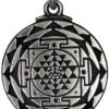 Soloman Pentant~Pewter Sri Yantra Great Wealth Pendant Necklace