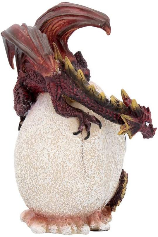 Fantasy Collection~ Timeless Guardian Clock 20cm Red, Resin