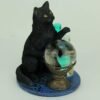 Magic  Collection~Witch's Apprentice by Lisa Parker Black Cat and Crystal Ball Statue