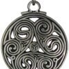 Soloman Pentant~Pewter Celtic Knot Triscele Pendant Necklace