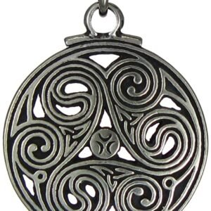 Soloman Pentant~Pewter Celtic Knot Triscele Pendant Necklace