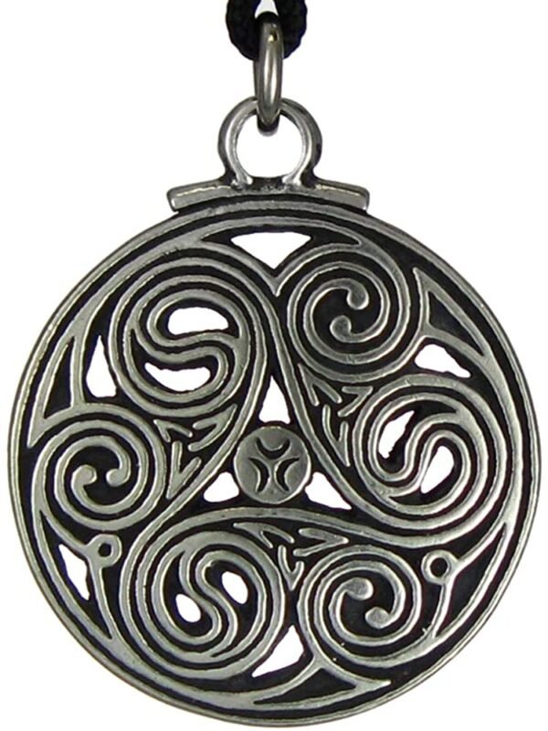 Soloman Pentant~Pewter Celtic Knot Triscele Pendant Necklace