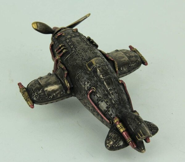 Magic  Collection~Steampunk Style Bronze Finish Single Propeller Airplane Statue