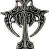 Soloman Pentant~Pewter Large Gothic Vampire Cross Pendant Necklace