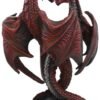 Artist Collections~ Dragon Heart Anne Stokes Valentine's Edition Candle Holder 23cm Red, Resin, One Size