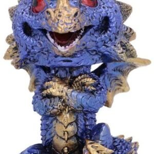Magicun N.Giftware~Blue Bobling Metallic Dragon Bobble Head Figurine, us:one Size