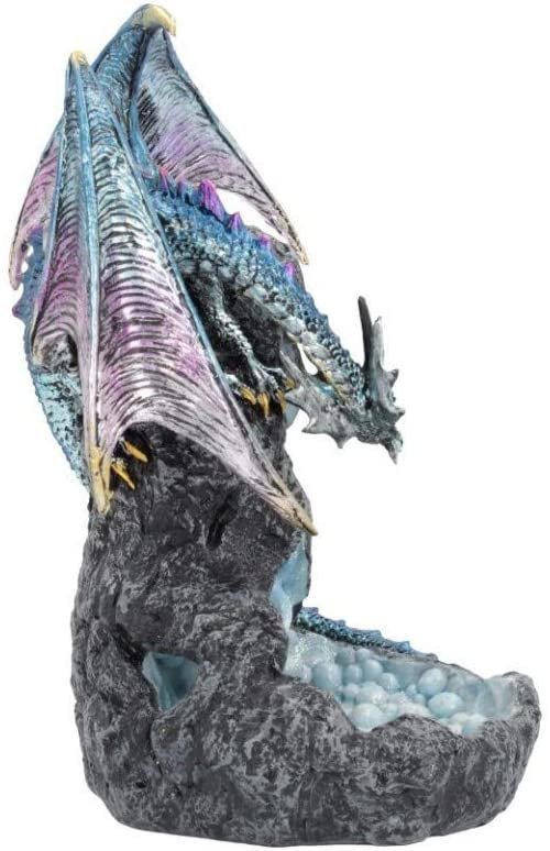 Fantasy Collection~ Dragons Intrigue Backflow Incense Burner 21.5cm, Blue