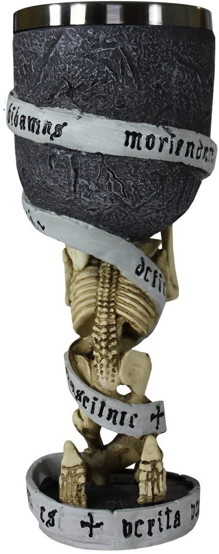 Artist Collections~ B0174A3 Truth Goblet 18.5cm White, Resin w/Stainless Steel Insert