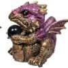 Fantasy Collection~ Dragon's Gift Set of 3 7cm Figurine, Resin, Multi-Coloured, One Size