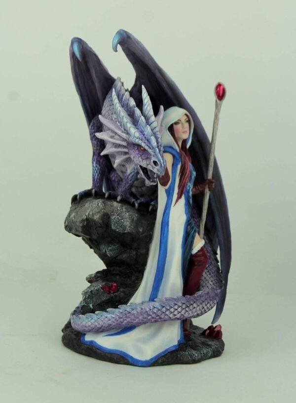 Magic  Collection~Dragon's Mage by Anne Stoke Sorceress and Dragon Statue