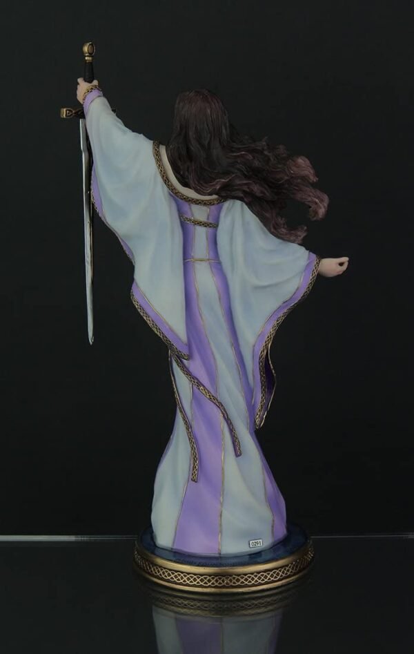 Magicun  Collection~Resin Statues James Ryman Lady of The Lake Arthurian Legend Statue 5.5 X 10 X 4 Inches Violet