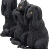 Animal Collection~ Three Wise Cats 9.5cm Figurine, Resin, Black