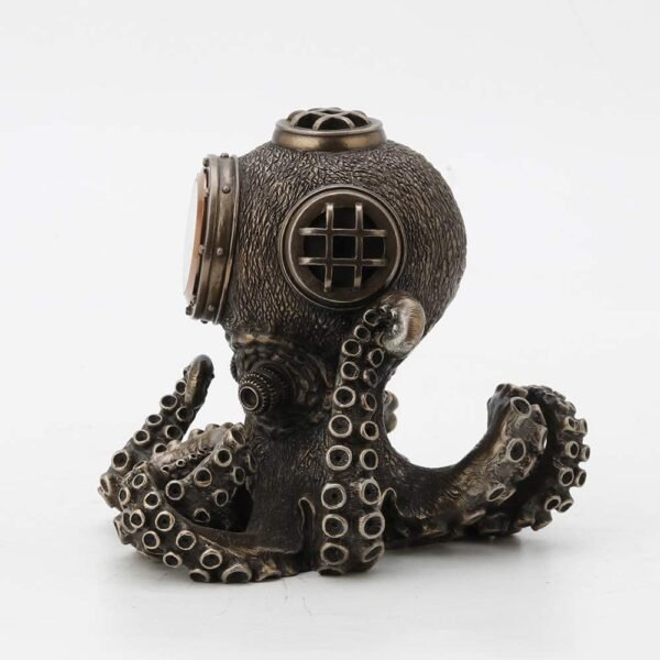 Magic  Collection~5.2 Inch Steampunk Octopus Diving Bell Clock Antique Inch Statue