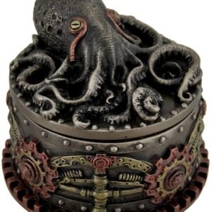 Magic  Collection~Decorative Bronze Finish Steampunk Octopus Trinket Box