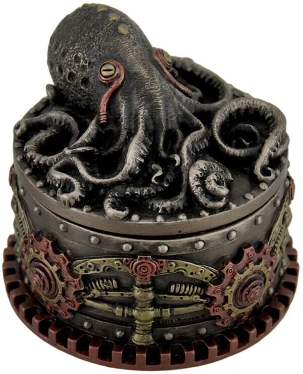 Magic  Collection~Decorative Bronze Finish Steampunk Octopus Trinket Box